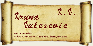 Kruna Vulešević vizit kartica